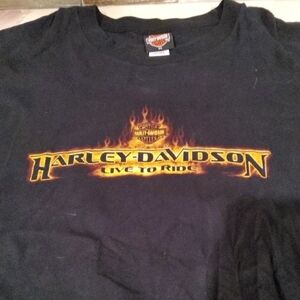 Harley-Davidson Black Tee with Fiery Logo